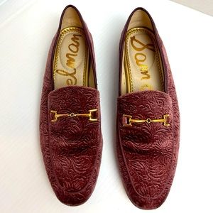Sam Edelman Loraine loafers brocade fabric gold accent